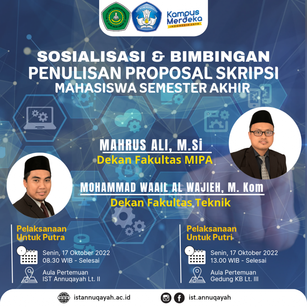 [INFO] Pelaksanaan Kegiatan Sosialisasi dan Bimbingan Penulisan Proposal Skripsi Mahasiswa Semester Akhir