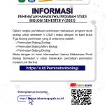 [INFO] Peminatan Mahasiswa Prodi Biologi Semester V (2021)
