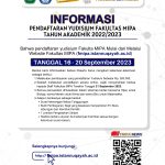 [INFO] Pendaftaran Yudisium TA. 2022/2023 Fakultas MIPA