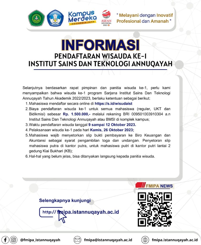 [INFO] Pendaftaran dan Pelaksanaan Wisuda Ke-I IST Annuqayah