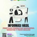 [INFO] Hasil Pemetaan Peminatan Mahasiswa Semester V Prodi Biologi – UA