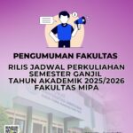 Pengumuman Jadwal Perkuliahan Semester Ganjil Tahun Akademik 2025/2026